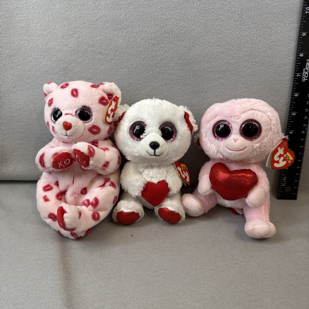 Beanie Babies, 3 Piece, Valentines‎